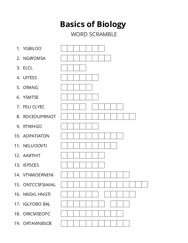 Basics of Biology word scramble puzzle