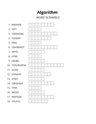 Algorithm word scramble puzzle