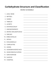 Carbohydrate Structure and Classification word scramble puzzle
