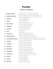 Puzzles word scramble puzzle