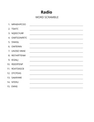Radio word scramble puzzle