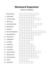 Westward Expansion word scramble puzzle