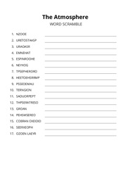 The Atmosphere word scramble puzzle