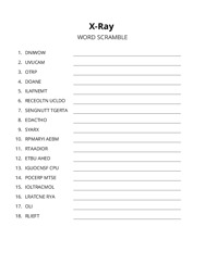 X-Ray word scramble puzzle
