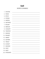 Soil word scramble puzzle